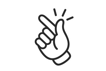 Obraz premium Hand gesture snapping fingers symbolizing quickness, simplicity, and instant result