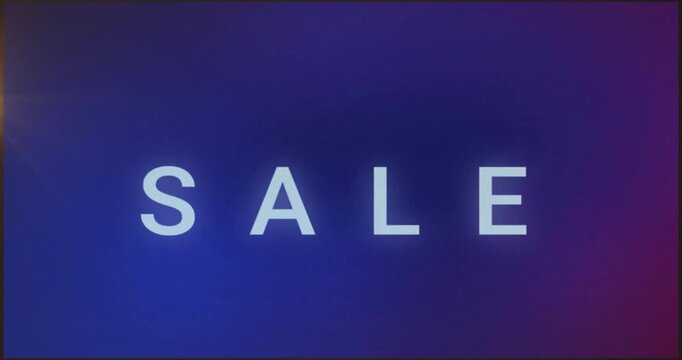 Left-edge flare appearing and pulsing, SALE text glowing and grain shifting to draw attention