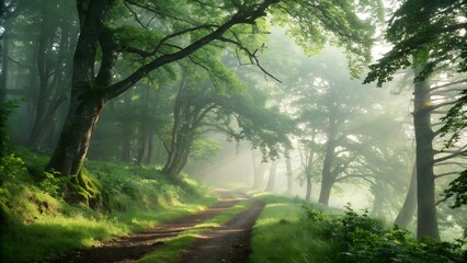 morning in the forest