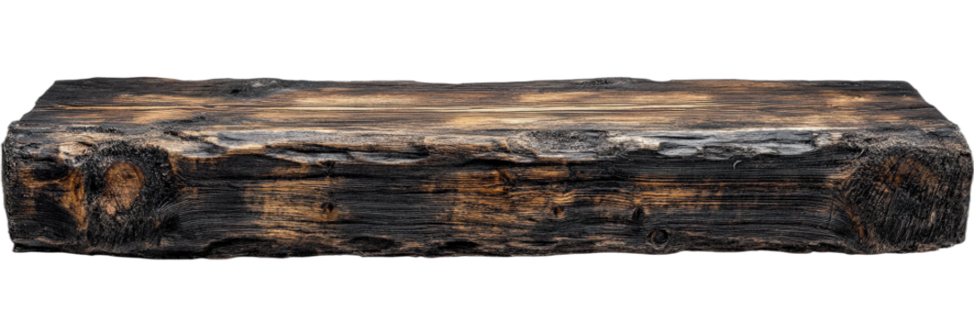 Rustic wooden shelf with natural worn texture