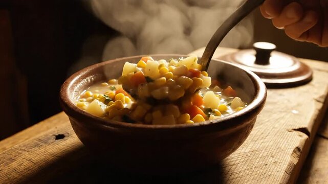Hearty Corn Chowder - A Warm and Comforting Meal.