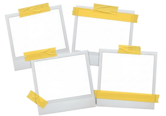 Four polaroid photo frames taped together