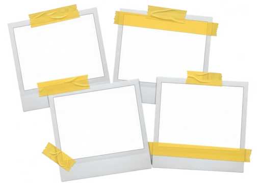 Four polaroid photo frames taped together