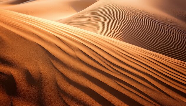 flowing sands and light reflections desert dunes abstract art warm tones close up nature s beauty