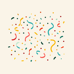 Fototapeta premium Colorful confetti falling to celebrate a party or event
