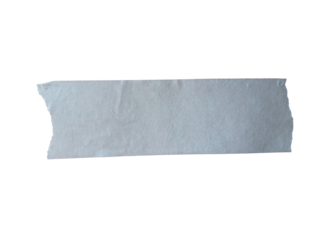 Piece of white masking tape with rough edges, isolated and ready.