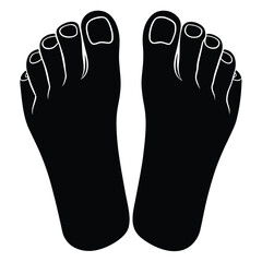 human toenails on white background