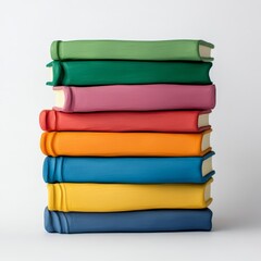 Colorful Clay Books Stack, Book Stack, Rainbow Books Book Photography, Clay Art