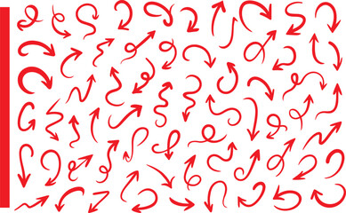 Vector Arrow Symbol with red color shape