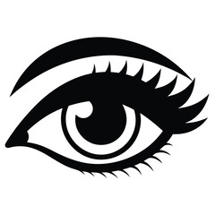 woman eyes icon on white background