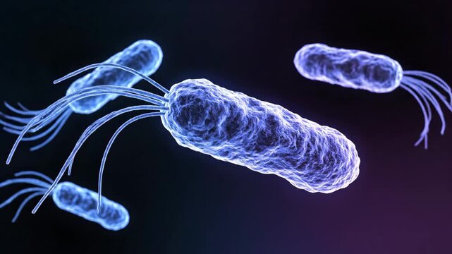 Flagellated Bacteria: Microscopic Organisms in Motion