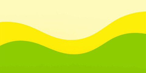 Obraz premium Abstract wavy layers in yellow and green for backgrounds and design elements