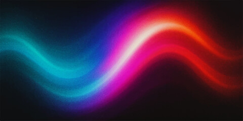 Obraz premium Vibrant abstract wave of light and color on dark background