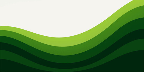 Abstract green wavy layers background for nature environment and eco concepts