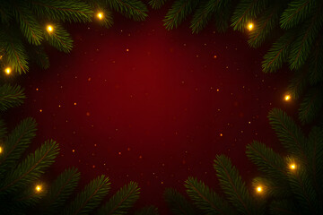 christmas background with christmas tree