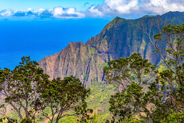 Fototapeta premium Canyon of red-brown basalt lava