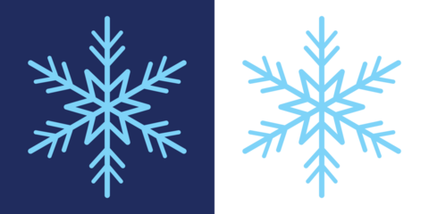 Blue snowflake icon set isolated vector illustration. Festive Christmas banner, New Year card. Vector pastel chalk shape pack. Winter snow icon holidays. with blue snowflakes on a white background.