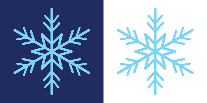 Blue snowflake icon set isolated vector illustration. Festive Christmas banner, New Year card. Vector pastel chalk shape pack. Winter snow icon holidays. with blue snowflakes on a white background. - Powered by Adobe