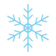 Symbol of frosty whether and happy divider Vector illustration. Set blue snowflake icons collection isolated on white background. Winter snow icon holidays. with blue snowflakes on a white background.