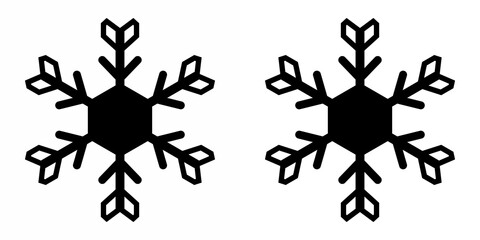 Vector line icon. Vector illustration of snowflakes icon set on transparent background. Collection of different form snowflakes vector icon. Vector art of collection of snowflake icons icon on.
