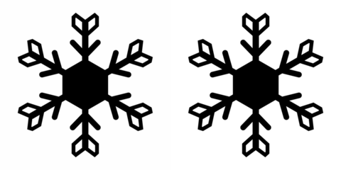 Vector line icon. Vector illustration of snowflakes icon set on transparent background. Collection of different form snowflakes vector icon. Vector art of collection of snowflake icons icon on.