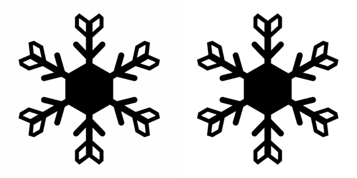 Vector line icon. Vector illustration of snowflakes icon set on transparent background. Collection of different form snowflakes vector icon. Vector art of collection of snowflake icons icon on.