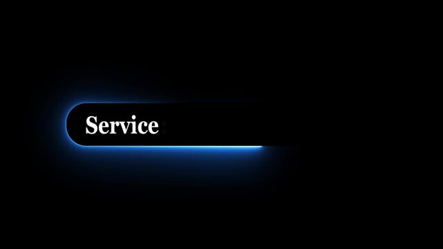 Service excellence, high quality service concept on the black background. Motion graphics of customer satisfaction idea. 4k video.
