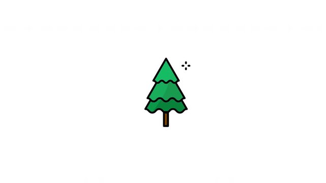 Simple green evergreen tree icon with a brown trunk, perfect for naturethemed designs, environmental campaigns, and forestryrelated projects.