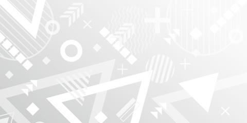 Technological white background. New technologies. Background of geometric shapes. Vector illustration .
