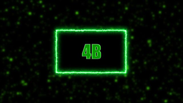 Neon 4B Followers Text Animation Glowing 4B count with neon border on blurred background, perfect for social media celebration videos.
