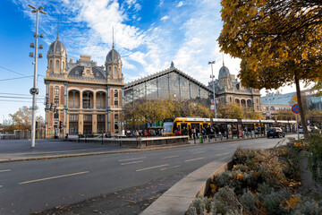 Nyugati Railway Station and Tram in Budapest