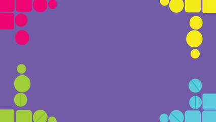 bubble block pop art background with wide copy space