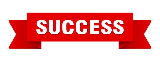 success ribbon isolated on transparent background. success ribbon