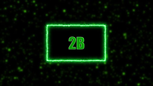 Neon 2B Followers Text Animation Glowing 2B count with neon border on blurred background, perfect for social media celebration videos.
