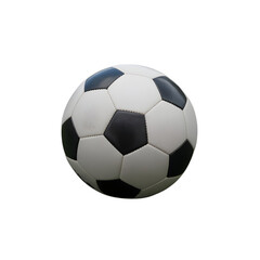 Obraz premium Classic black and white soccer ball isolated on transparent background