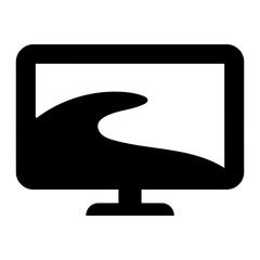 Full screen symbol icon Silhouette vector on white background