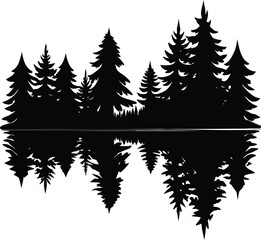 Fototapeta premium vector silhouettes of trees
