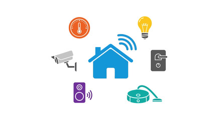 Smart home automation system with connected devices for modern living and security, offering convenience and efficiency for a comfortable lifestyle