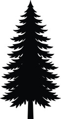 Obraz premium black and white christmas tree
