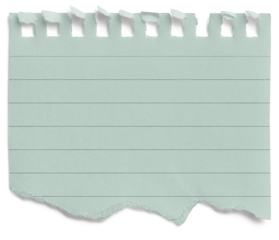 Small Notepad Half Mint Page Torn Lined