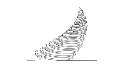 3D illustration vector object of a spiral white chocolate cake for business design symbol