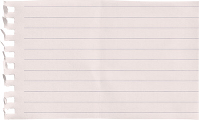 Naklejka premium Small Notepad Folded Pink Page Lined isolated on transparent background
