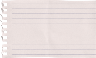 Small Notepad Folded Pink Page Lined isolated on transparent background