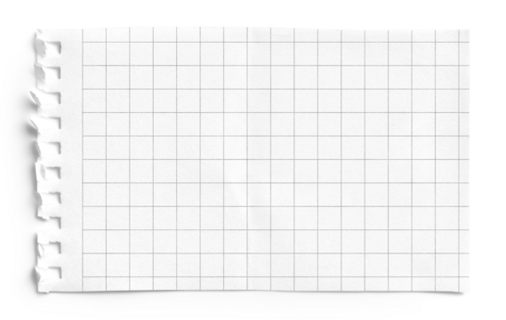 Small Notepad Folded White Page Grid