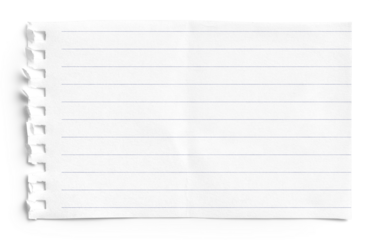 Small Notepad Folded White Page Lined