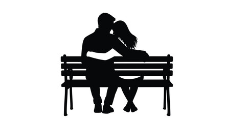 Abstract geometric shapes composition in a striking silhouette style with bold color accents and clean lines silhouette