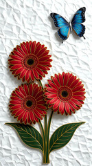 Fototapeta premium Bouquet of red flowers