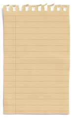 Obraz premium Small Notepad Yellow Page Lined with Red Margin
