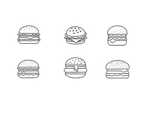 Burger icon collection