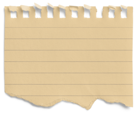 Small Notepad Half Yellow Page Torn Lined